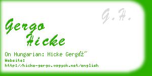 gergo hicke business card